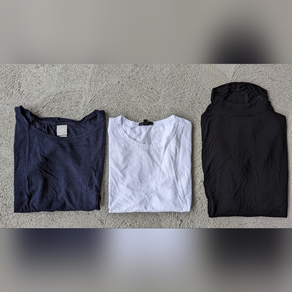 3 T-Shirt Cotton Bundle - Navy, White, Black XS/S - Picture 1 of 7
